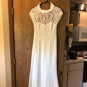 Beautiful white floor length dress from Lulus